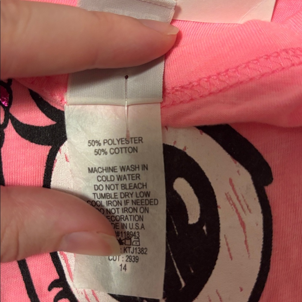 nwt girls shiny pink t shirt - Picture 4 of 4